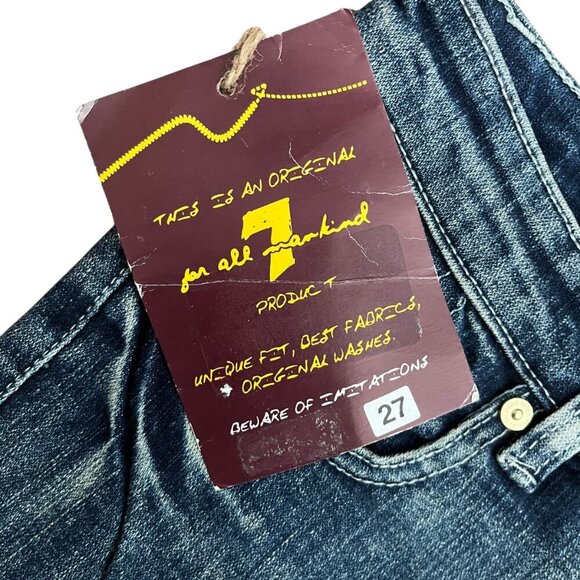 New 7 For All Mankind Crop Bootcut Jeans Women Size 27 - Picture 7 of 8